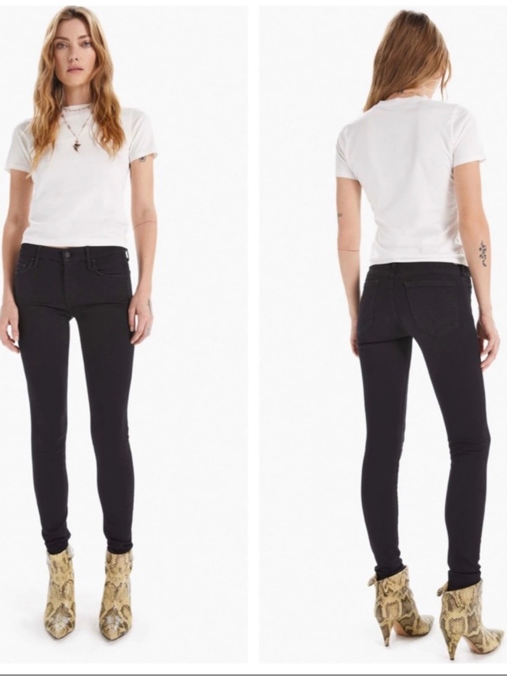 MOTHER The Looker Denim Jean Not Guilty Black Size 27